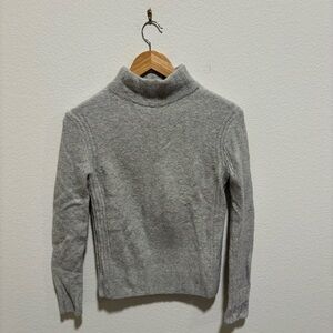 J. Crew Light Gray Women's Merino Wool Turtleneck Sweater